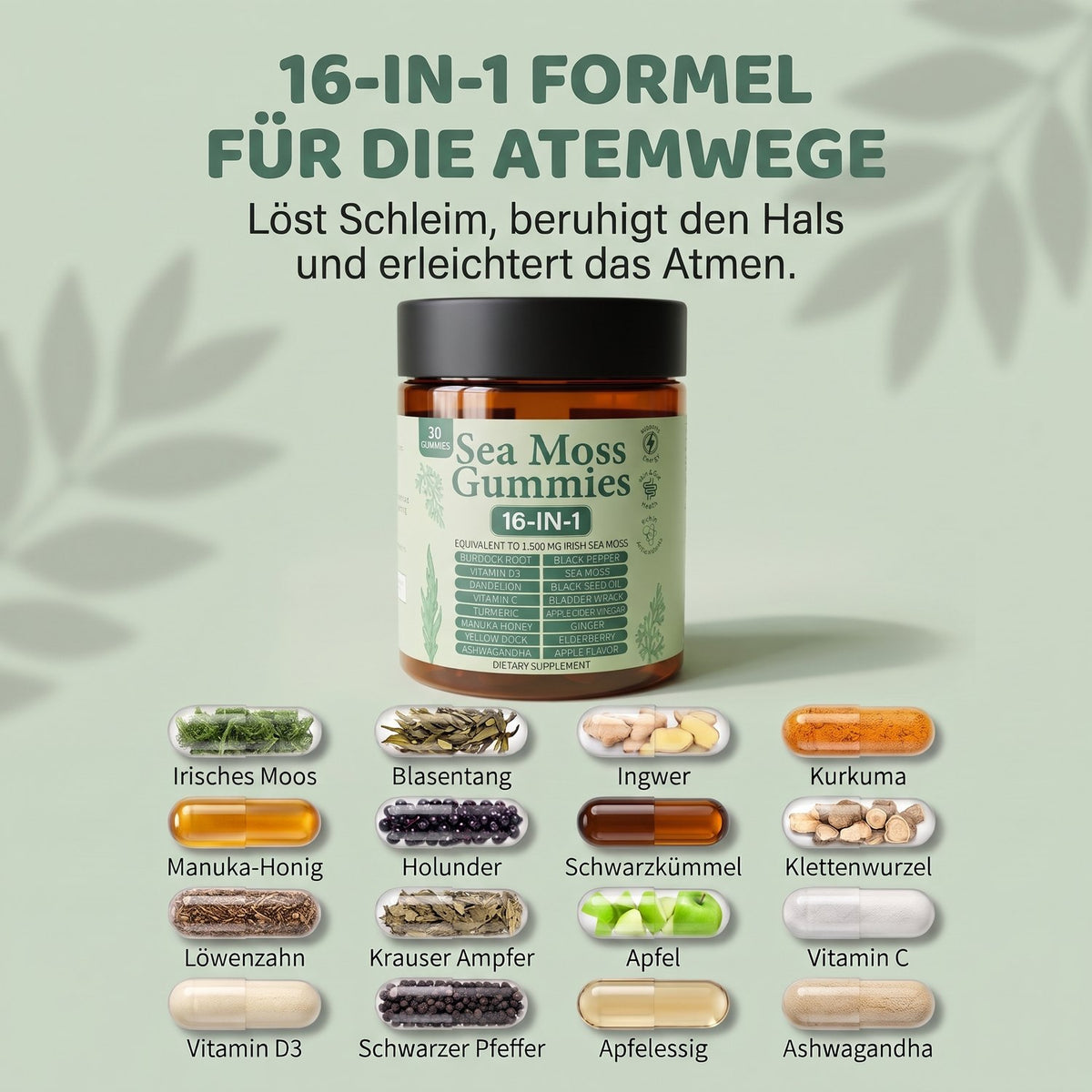 16-in-1-Formel mit allen Zutaten