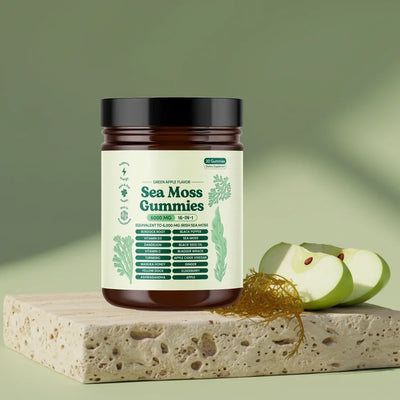 Mer Seemoos Gummies auf Steinsockel