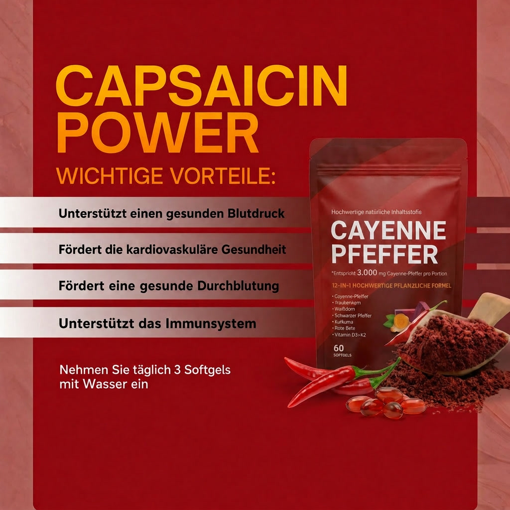 Mer Cayennepfeffer Softgels für Erektile Dysfunktion