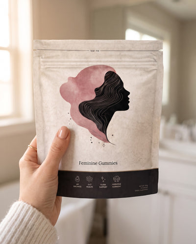 Mer Frauen Gummies Beutel in der Hand